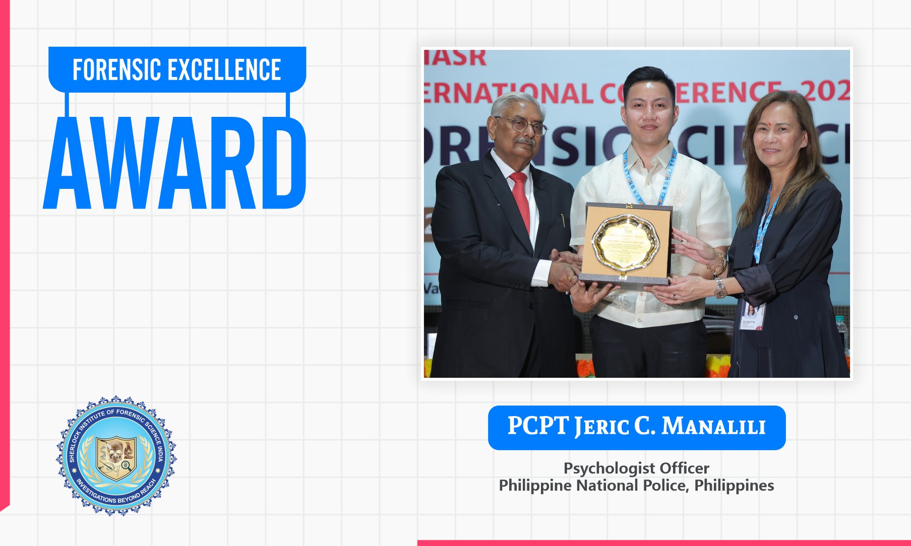 PCPT Jeric C. Manalili, RPsy, RPm : Forensic Excellence Award 2024