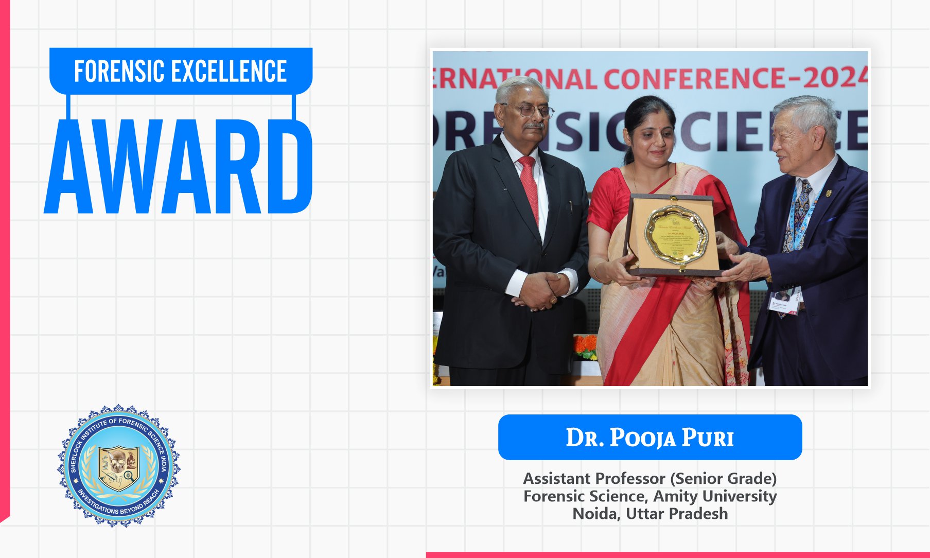 Dr. Pooja Puri : Forensic Excellence Award 2024